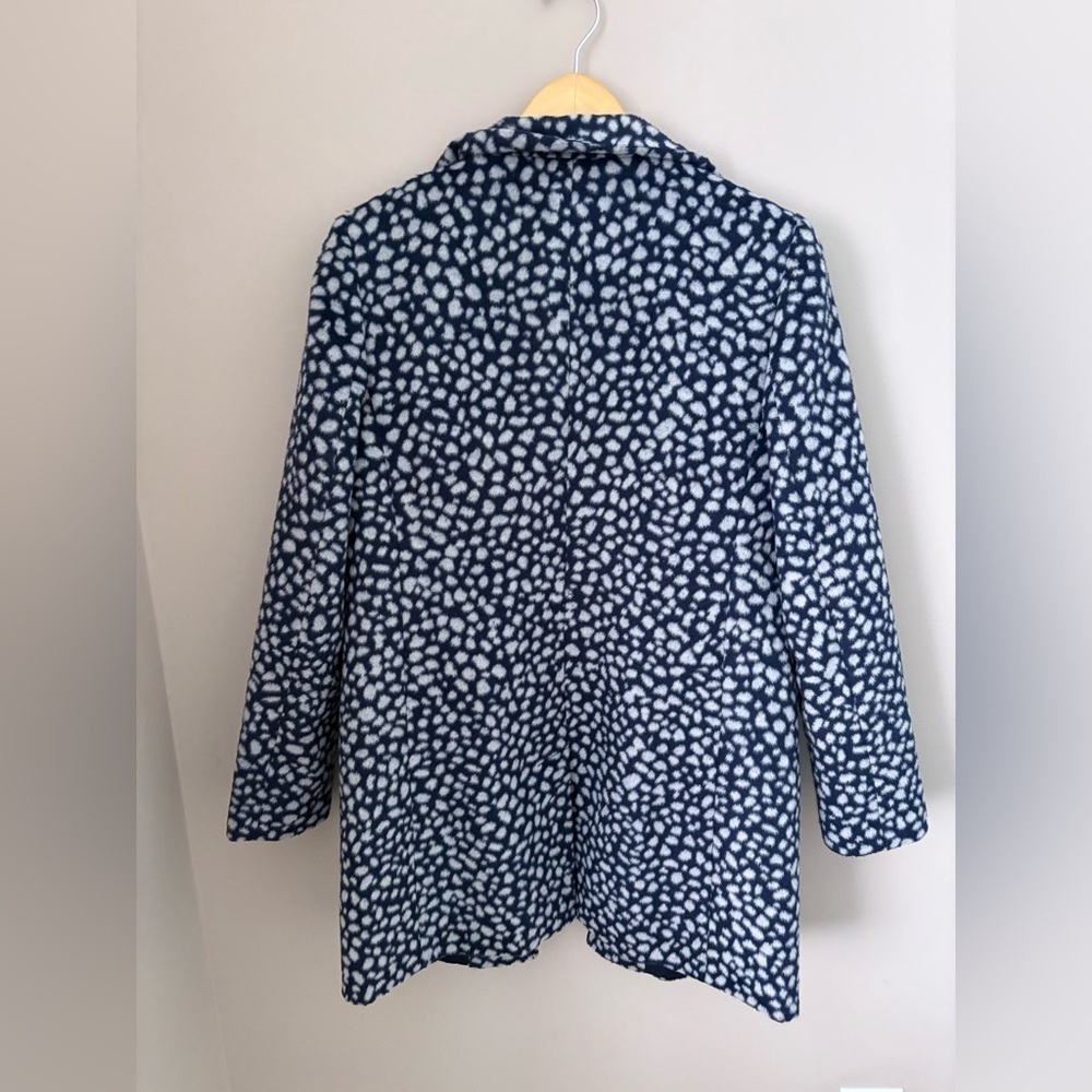 Ann Taylor Loft Women's Animal Print Long Overcoat Size S Black - Picture 6 of 7